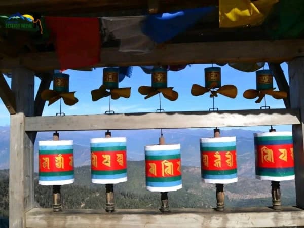 Buddhist Prayer Wheels In Bhutan 1